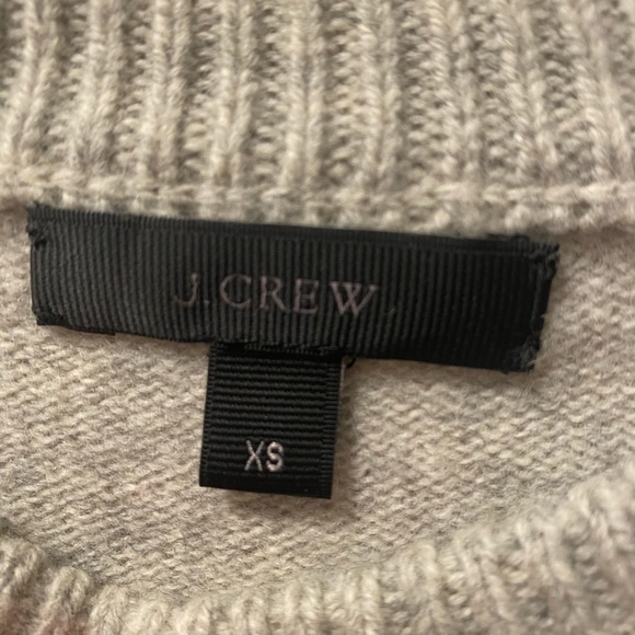 J Crew Womens 100% Wool Two Toned Gray Crew Neck Sweater with Side Zippers XS - Picture 4 of 6
